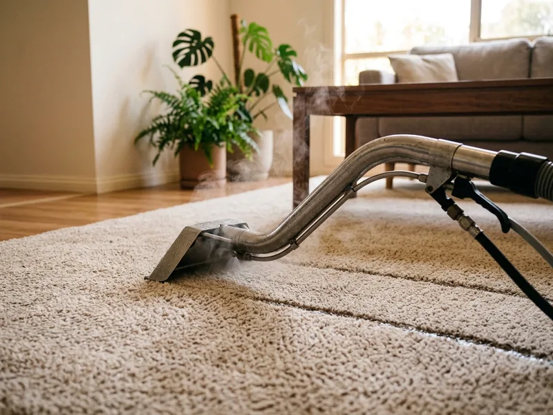 Commercial hot water extraction carpet steam cleaning wand